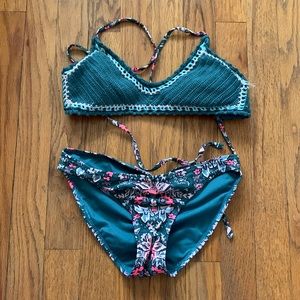 Xhilaration Crochet/ Multi Color Bikini Set